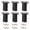 Black, variant on 6pcs Adjustable Bed Risers With Antislip Base Load-Bearing Replacement Leg Furniture Leg Extenders for Beds And Tables