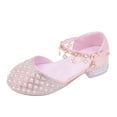 thumbnail image 2 of Fozruso Girls' Shoes Children's High Heels Dance Shoes Little Girls' Shoes,Sizes 10.5 Little Kid 4-4.5 Years(Pink), 2 of 7