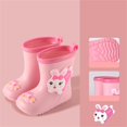 thumbnail image 2 of Otqutp Kids Rain Boots Lightweight Non Slip Cartoon Water Shoes Toddlers Waterproof Mid Calf Boots Boys Girls Outdoor Rain Boots, 2 of 5