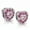Dark-Pink-Set, variant on Womens Sterling Silver Valentine Love Grows With Pink Red Enamel Flower Heart Shape Charm Bead for Bracelet