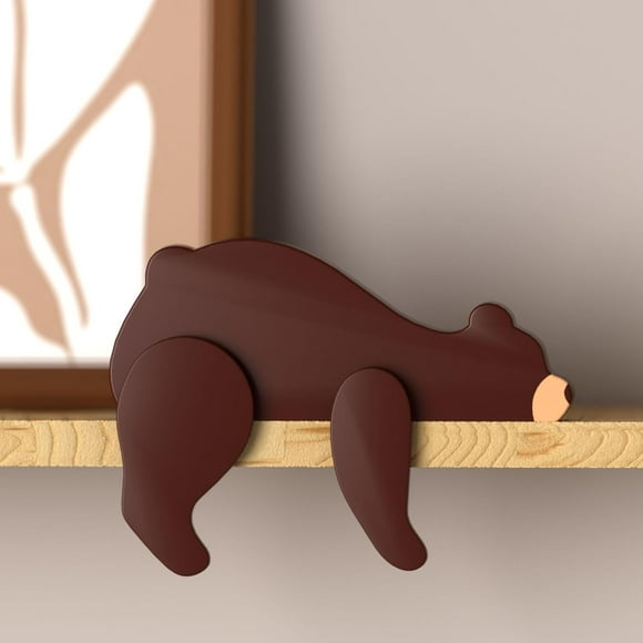 Putska Décoration de Chambre d'Enfant en Bois - Animal en Bois pour Bébé Garçon, Décoration Forestière pour Chambre, Étagère, Chambre (Ours)