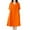 Orange, variant on Womens Summer Cotton Gauze Dress Sleeveless V Neck Kaftan Knee Length Dress Casual Solid Loose Baggy Midi Dresses