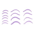 thumbnail image 4 of 7 pares de rizadores de pestañas de silicona para permanente, almohadillas reutilizables de diferentes tamaños para salones de belleza, color morado, 4 of 14
