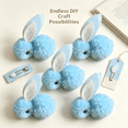 thumbnail image 5 of BESTSKY 2026 New 5 Pcs Easter Bunny Stuffed Animal Cute Plush Rabbit Holding Easter Eggs Furry Bunny Plush Toys Gift Happy Easter Basket Stuffers for Kids Baby Boys Girls Easter Birthdays Party Favor, 5 of 6