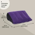 thumbnail image 2 of Inflatable Wedge Pillow for Acid Reflux, Triangular Lumber for Bed Sleeping, Purple, 17 x 14 x 7.5 in, 2 of 6