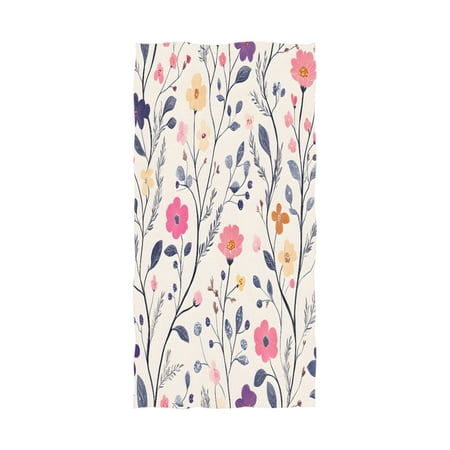 Spring Vibrant Flowers 64 x32 Bath Towels Lightweight Quick-Dry Breathable Soft for Gym Travel Swim