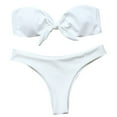 thumbnail image 5 of Xmyrz Women Swimsuits Solid Tube Women's Bathing Suits Cute Bikinis Two Piece Strapless Backless Split Beachwear Tankinis, 5 of 6