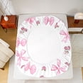 thumbnail image 5 of Feelyou Fashion Princess Bow Bed Sheets, Rustic Rose Flower King Sheets, 4 Pieces, 5 of 7