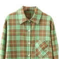 thumbnail image 4 of Fridja Femmes à Manches Longues Tops Revers Simple Cardigan Chemise Mode Maille Chemisier, 4 of 4