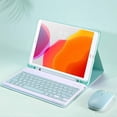 thumbnail image 2 of Ipad Air2/17/18 Keyboard Case With Mouse,9.7 Inch Generation Case With Detachable Wireless Bluetooth Keyboard Pencil Holder Leather Smart Cover Green, 2 of 4