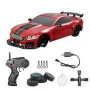 kjfeif 2025 New RC Drift Car 2.4 1:16 Scale 4WD High Speed Remote Cars Vehicle with LED Lights Two Batteries and Drifting Tires Sport Toy Cars for Adults Boys Girls Kids