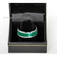 thumbnail image 3 of Jewelry Avalanche Malachite Inlaid Tungsten Carbide Ring, Comfort Fit Mens Tungsten Wedding Band 8MM, 3 of 4