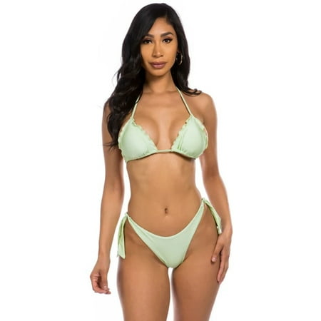 two-piece bikini halter top