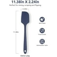 thumbnail image 3 of U-Taste 600°F High Heat Resistant 11.38in Silicone Large Spatula, BPA-Free Kitchen Cooking Baking Mixing One Piece Seamless Flexible Rubber Bowl Scraper for Nonstick Cookware (Midnight Blue), 3 of 9