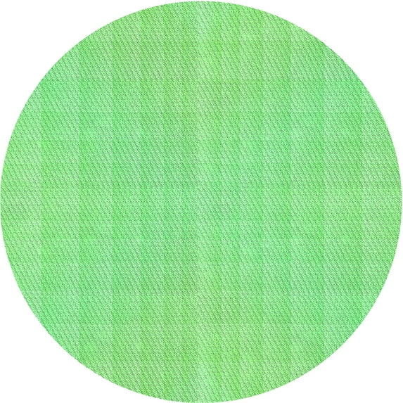Ahgly Company Machine Washable Indoor Round Transitional Jade Green Area Rugs, 4' Round