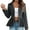 Black, variant on Womens Suit Women's Casual Jacket High Low Hem Open Front Long Sleeves Work Peplum Coat Womens Blazer Black