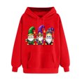 thumbnail image 3 of VBTAPA Mardi Gras Hoodie Women Funny Carnival Themed Mask Graphic Sweatshirts Orleans Festival Hoodies Trendy Casual Long Sleeve Hooded Pullover Top Red L, 3 of 4