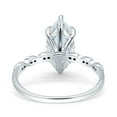 thumbnail image 3 of Solitaire Marquise Women Engagement Ring Lab Created White Opal 925 Sterling Silver, 3 of 5