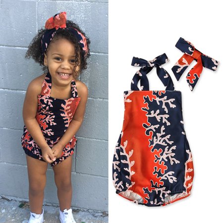 

NIUREDLTD Toddler Kids Baby Girls African Dashiki Traditional Style Sleeveless Summer Romper Bodysuit Clothes