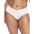 thumbnail image 2 of Warners® Blissful Benefits Women's Dig-Free Comfort Mid Waist Microfiber Hipster With Lace 3-Pack S-3XL, 2 of 5