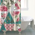 thumbnail image 4 of Pioneer Flower Floral Print Pattern Shower Curtain 84"x72" ,Bathroom Decorative Shower Curtains Set with 12 Hooks,Modern Waterproof Washable Shower Curtain, 4 of 6
