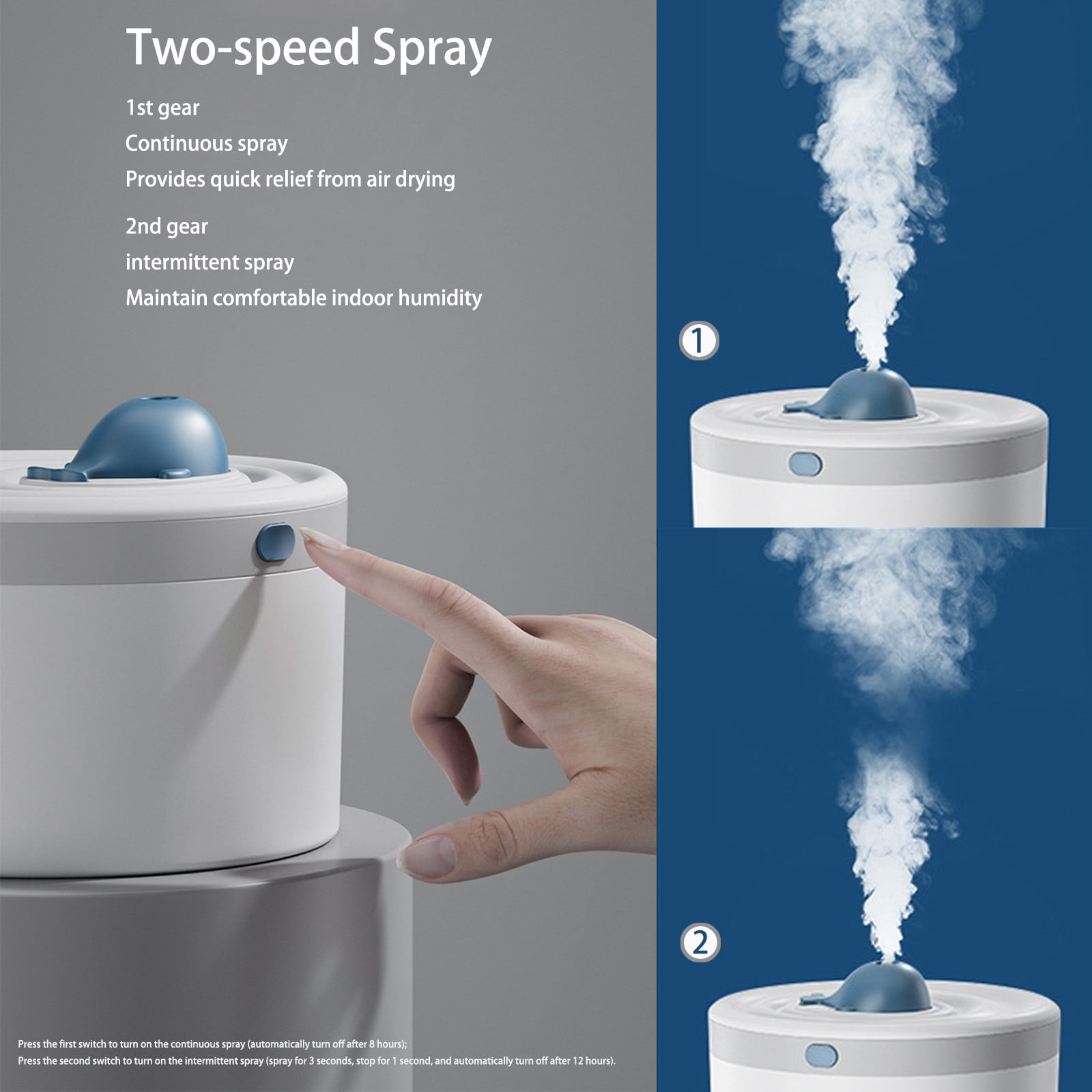 Humidifier Large Room,Mini Quiet Desktop USB Cool Mist Humidifier,for Baby Nursery and Plant