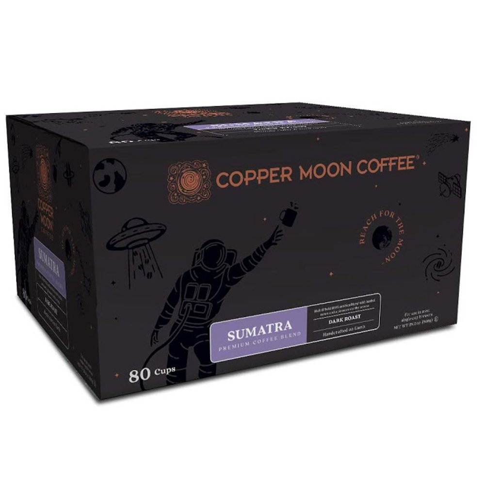 Copper Moon Sumatra Blend KCup Coffee Pods, Dark Roast, 80 Ct