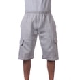 thumbnail image 1 of Pro Club Men's Fleece Cargo Short, Heather Gray, 7X-Large, 1 of 4