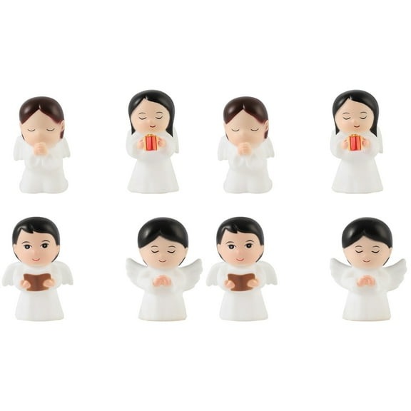 2 PCS Boy Angel Figurines Pray Little Flat Places Decoration Club