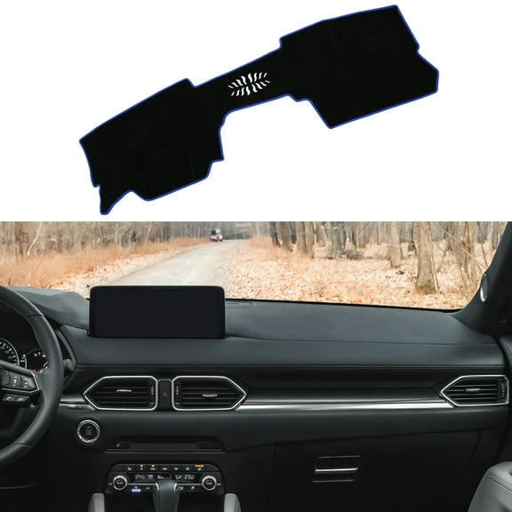 Dash Cover Interior Non-Slip Dashboard Carpet Mat Pad for Mazda CX-30 20-22 Polyester Black Blue