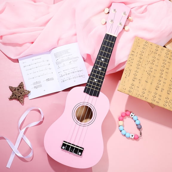 21" Black Soprano Ukulele for Kids - Full Basswood Instrument for Beginners