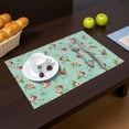 thumbnail image 2 of Placemat, Pioneer Flower Floral Print Pattern Place Mats Table Mat Set Of 2, PVC Washable Placemats for Party Kitchen Dining Decoration, 18x12 Inch, Fade Resistant, 2 of 6