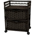 thumbnail image 2 of 23" Natural Fiber Chest of Drawers on Wheels - Black, 2 of 2