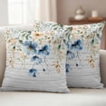 thumbnail image 2 of Spring Floral Outdoor Pillow Covers 20x20 Set of 2,Waterproof Patio Throw Pillowcase Protectors,Weeping Blue Botanical Summer Vintage Decorative Pillow Shams Cushion Covers for Seat Bed Couch Sofa, 2 of 8
