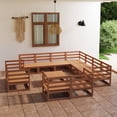 thumbnail image 1 of vidaXL 12 Piece Garden Lounge Set Honey Brown Solid Pinewood, 1 of 1