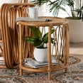 thumbnail image 5 of bali & pari Berilo Bohemian Light Honey Rattan End Table, 5 of 9