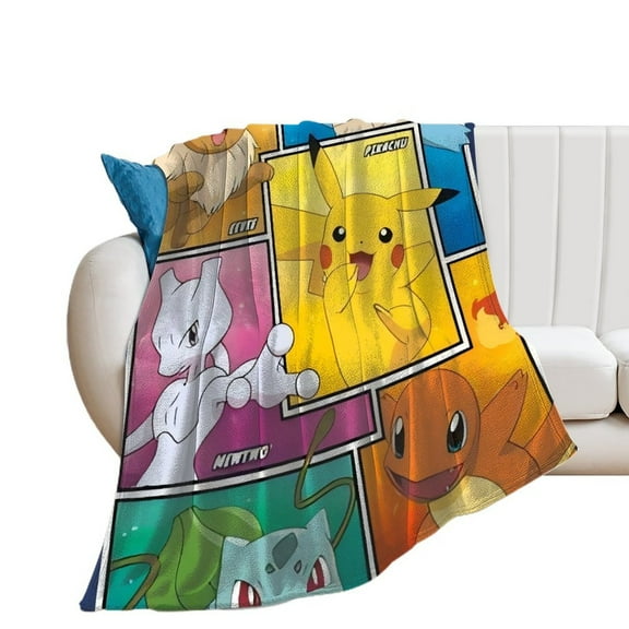 Anime Blankets Pokemon Throw Blanket 30"*40"（76*100cm） Pokemon Merch for Kids