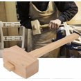thumbnail image 3 of Wooden Mallet 9.84Inch Beech Wood Carpenter Hammer For Woodworking Carving Mallet Striking Chisels, 3 of 5