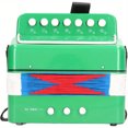 thumbnail image 2 of KEINXS Accordéon Musical à 7 Tonalités en Plastique ABS, Convient aux 5 Ans et Plus, Instrument pour Apprendre les Comptines (Vert), 2 of 7