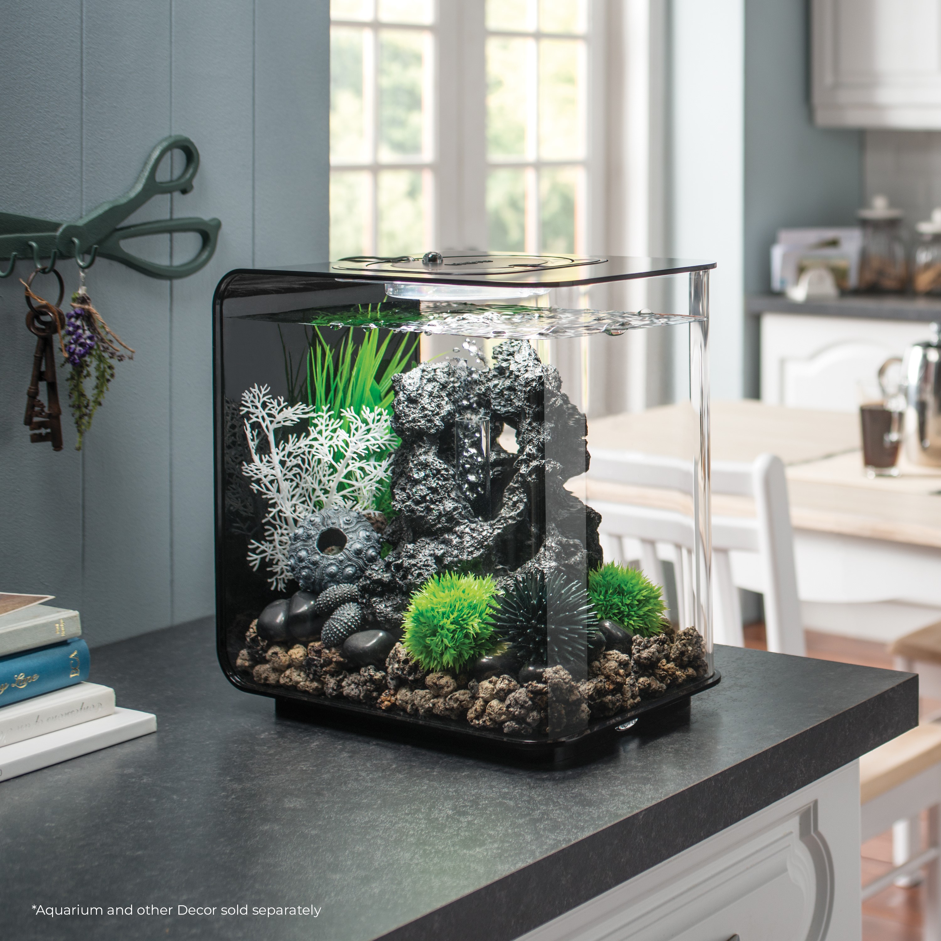 biOrb Black Mineral Stone Sculpture - Aquarium Decor