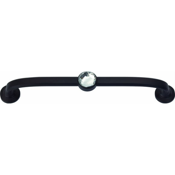 Atlas Homewares 345-BL Legacy Crystal 5.75-Inch Bracelet Pull, Matte Black