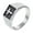 Silver, variant on Men Women's Cross Ring Band Stainless Steel Personalized Jewelry Black Size 10