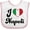 White and Pink, variant on Inktastic I Heart Napoli Boys or Girls Baby Bib