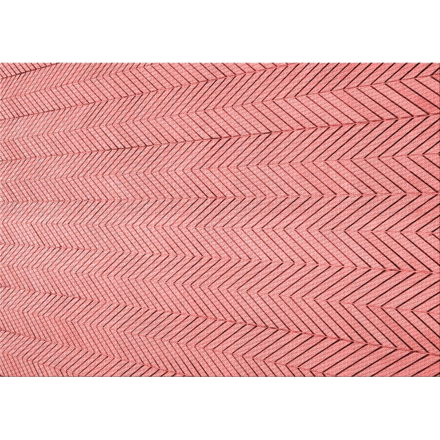 Ahgly Company Tapis d'Intérieur Lavables à la Machine Rectangle Rouge Pamplemousse Transitionnel, 8' x 10'