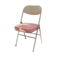 thumbnail image 2 of Lipstore Chaise Pliable Chaise de Bureau Dossier Portable Chaise de Lecture Siège Rembourré Réunion Rose, 2 of 8