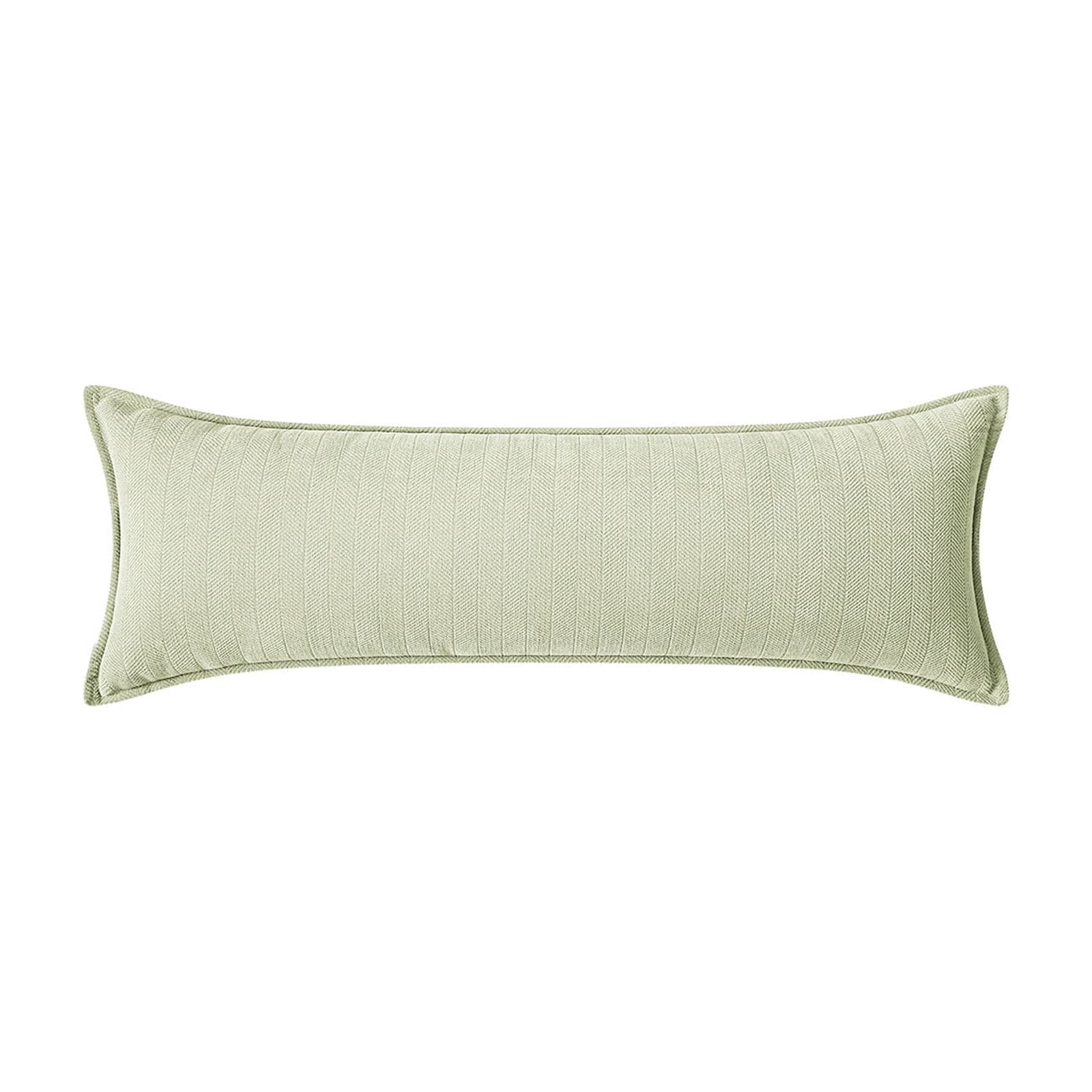 Long Lumbar Body Pillow, 11.8x27.6in Cotton Blend Backrest Cushion with Removable Cover & Insert, Sofa Bolster Pillow for Living Room Bedroom Bed Green