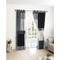 thumbnail image 3 of Black Grey Blackout Curtains for Bedroom/Living Room, Thermal Insulated Kitchen Curtains, Modern Abstract Art Geometric Grommet Darkening Window Treatment Drapes 52"x84"x2, 3 of 8