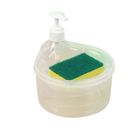 PBAZIH Automatic Kitchen Cleaning Detergent Dispenser with Sponge Liquid Box Press for Easy Soap Dispensing and Cleaning Convenience Ideal for Quick Kitchen Tasks