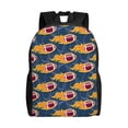 thumbnail image 1 of Disketp Burning Rugby Balls Mochila Unisex de Apertura Lateral Completa, Mochila para Laptop para Escuela, Trabajo y Viajes, 1 of 8
