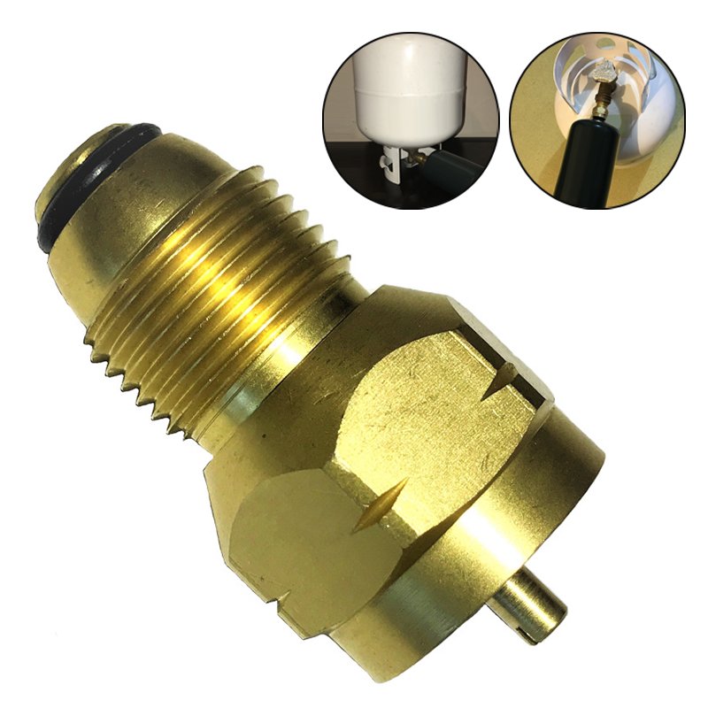 Propane Refill Adapter Camping Lp Gas Cylinder Tank Brass Coupler 7/814UNF